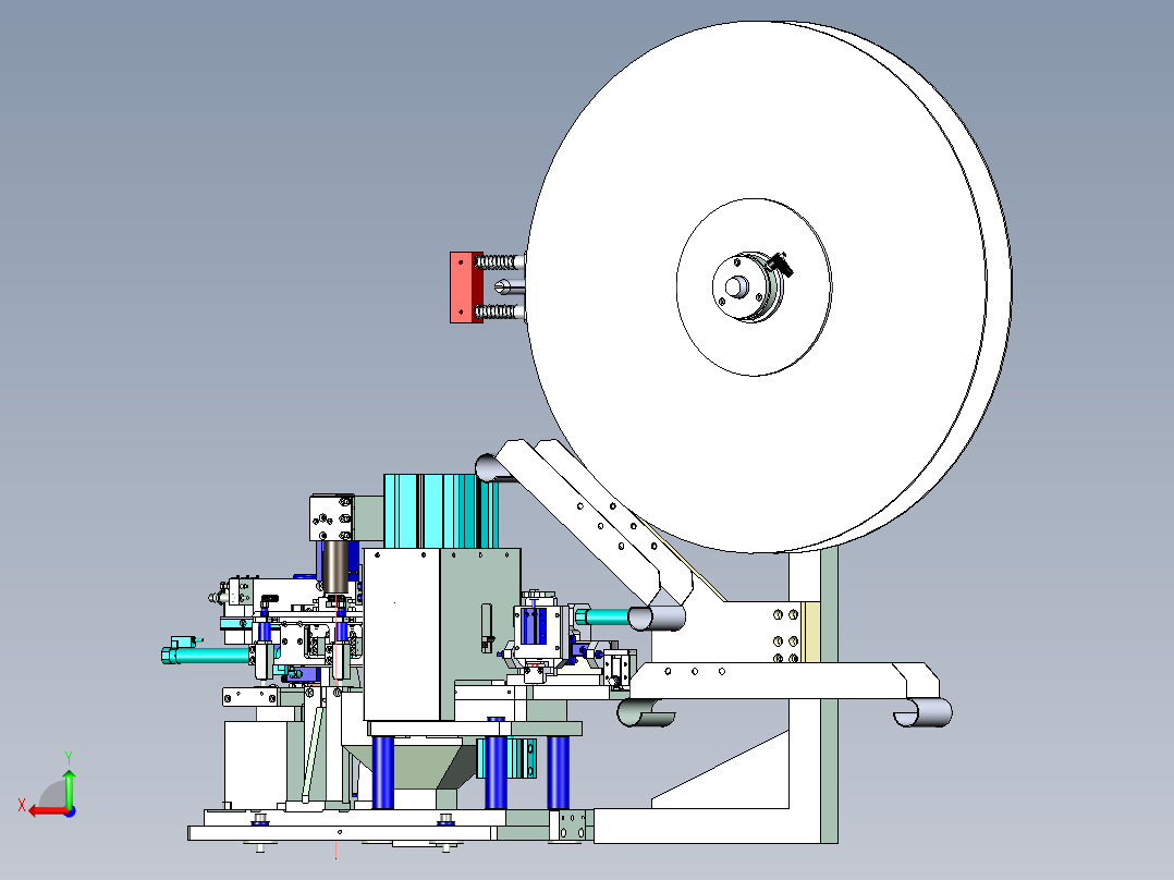 端子排连续冲切与自动化送料设备设计后视图
