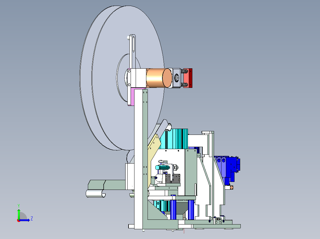 端子排连续冲切与自动化送料设备设计左视图