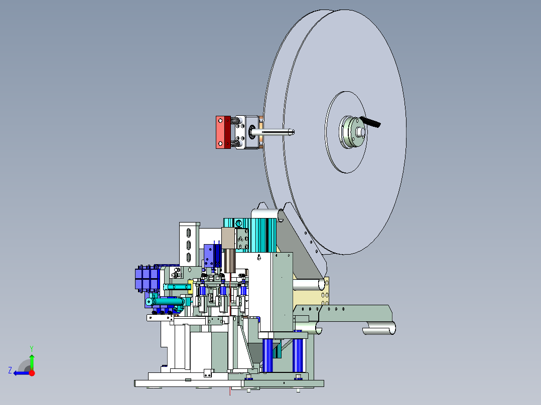 端子排连续冲切与自动化送料设备设计右视图