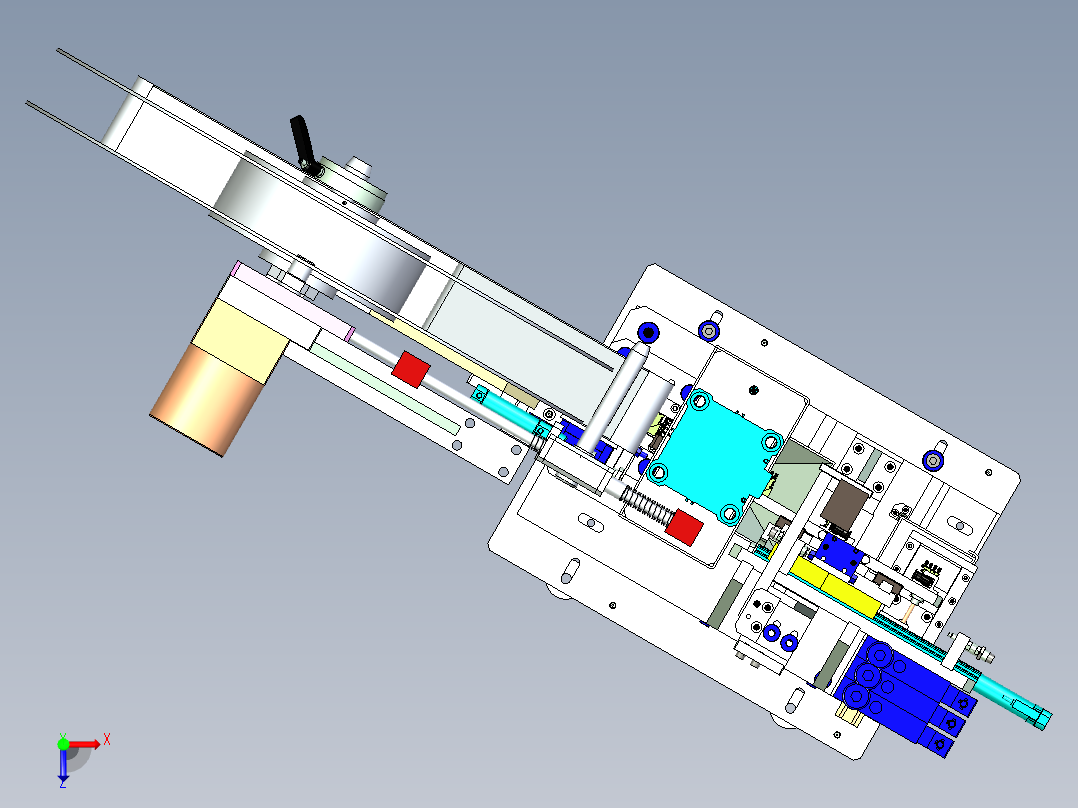 端子排连续冲切与自动化送料设备设计俯视图