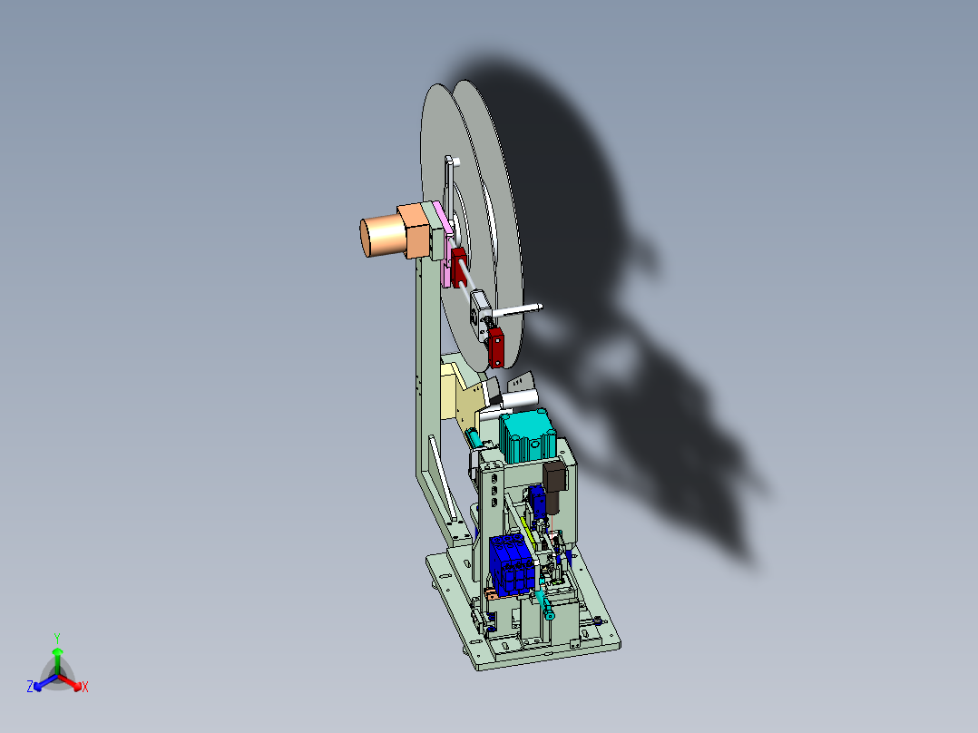 端子排连续冲切与自动化送料设备设计正等轴测图