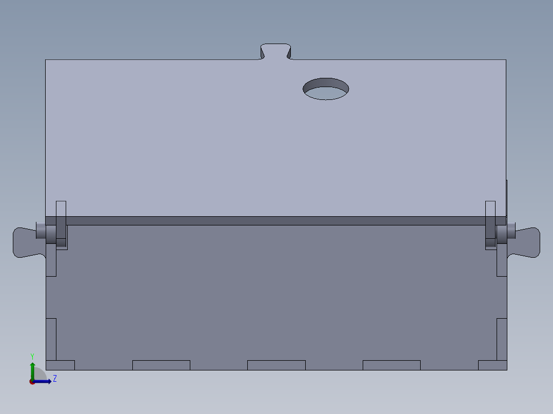 电热鞋机外壳左视图
