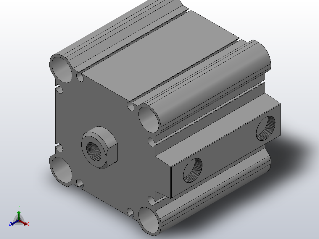 CQ2B-CDQ2B63-100紧凑型气缸[CQ2B63-40D]主视图