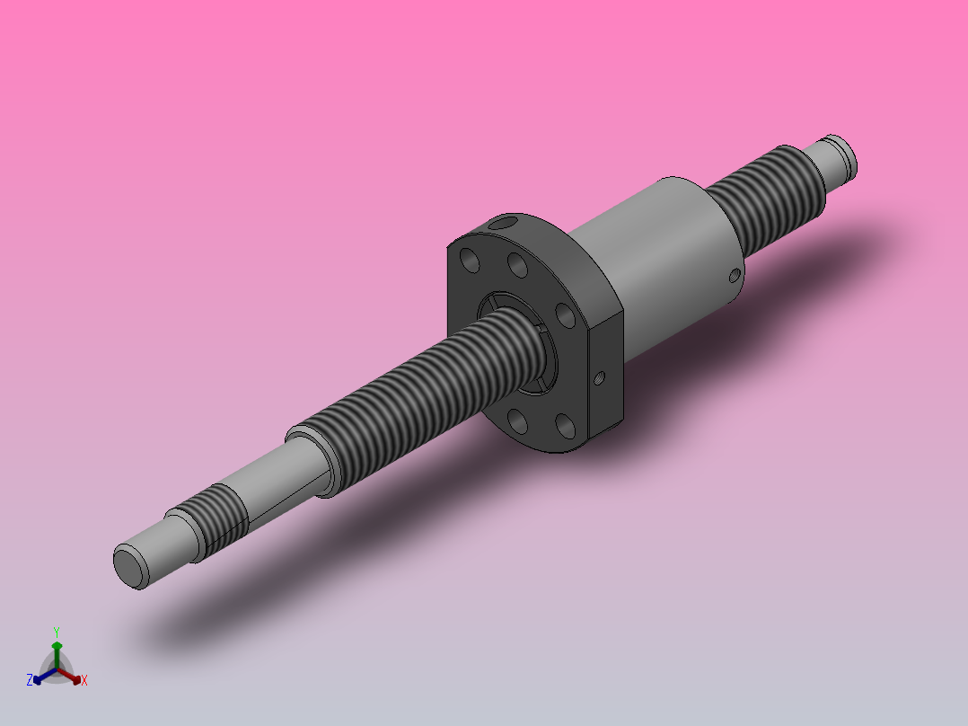 杰斯特滚珠丝杆SFNU╱SFU系列[SFUR1605-4]正等轴测图