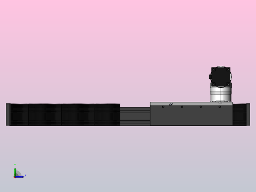 DMG220-RCR齿轮齿条模组直线滑台（电机右折）[DMG220-L20S500-DT750-A2D-RCR-P7]左视缩略图