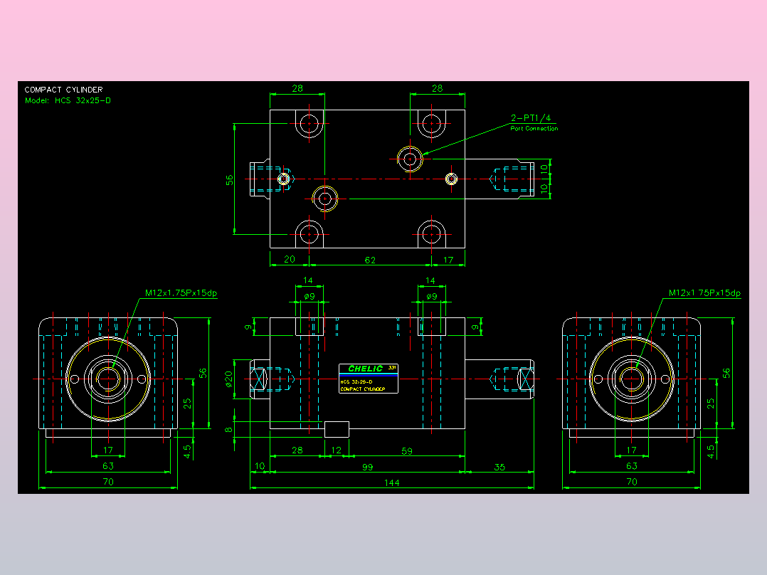 薄型气缸转角下压缸2D-HCS32x25-D