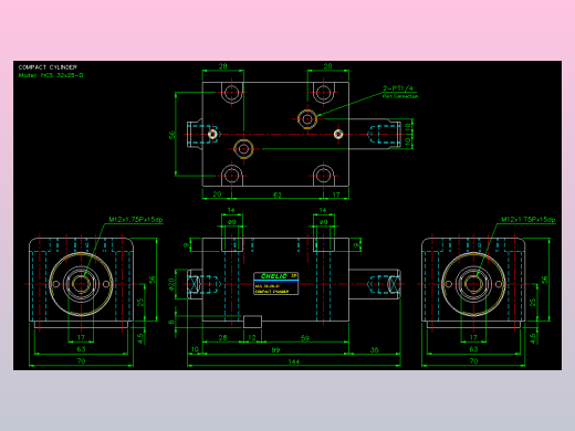 薄型气缸转角下压缸2D-HCS32x25-D