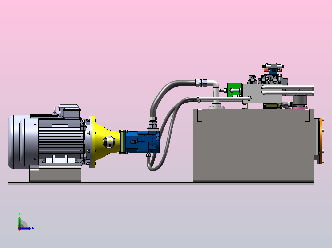 1500T液压机液压系统（SW+CAD+说明书+开题+任务书）左视图