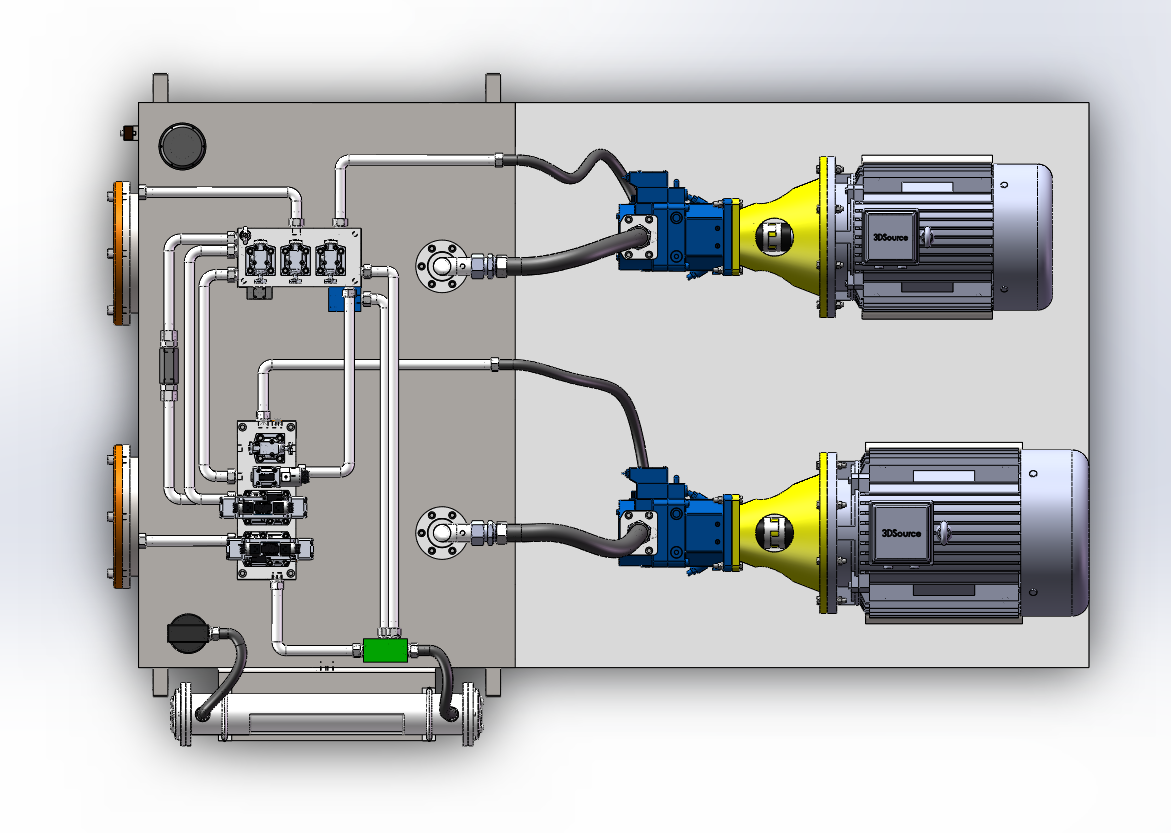 1500T液压机液压系统（SW+CAD+说明书+开题+任务书）