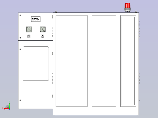 大型的户外机箱柜设计模型后视缩略图