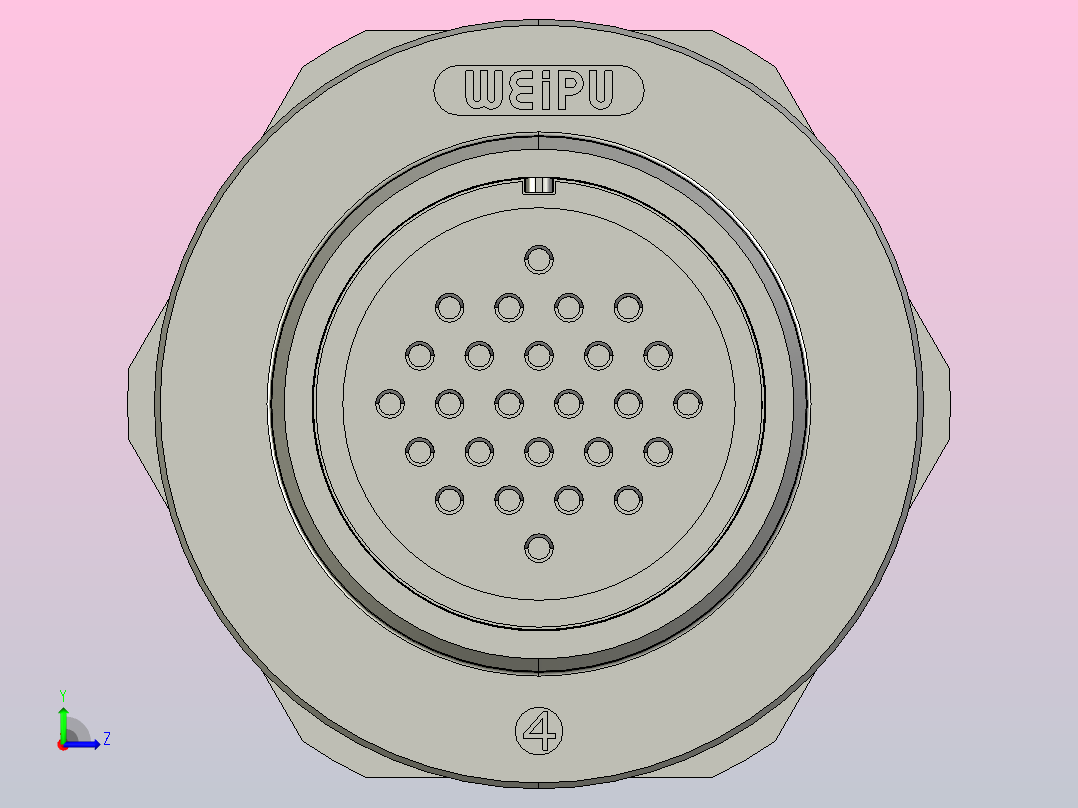 威浦连接器WS28K26ZMQ左视图