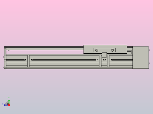 SYS14-200-BL-200W滚珠花健、支撑座、滚珠丝杠、交叉导轨、直线模组.STEP右视缩略图