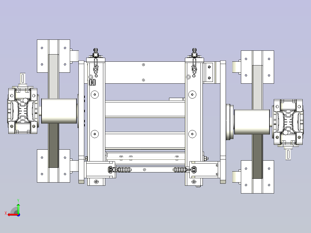 可移动式焊接简易变位机设计后视图