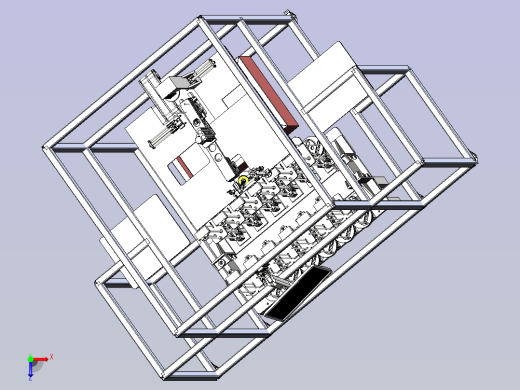 自动翘片压合机3D图纸俯视缩略图