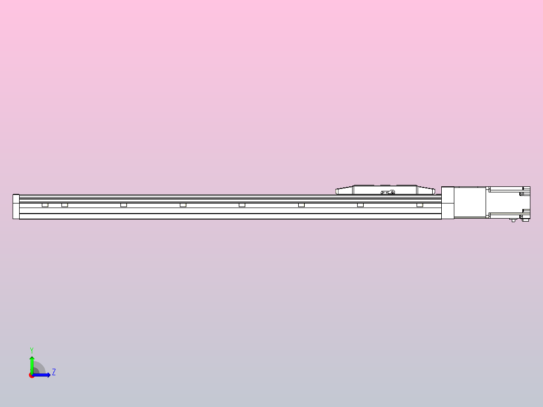 滚珠丝杠直线轴内置导轨TPA-GCR-170-2510C-L800-M-M75-N3左视图