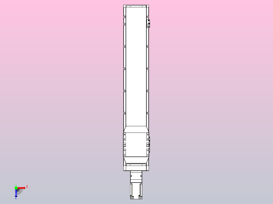 滚珠丝杠直线轴内置导轨TPA-GCR-170-2510C-L800-M-M75-N3俯视图