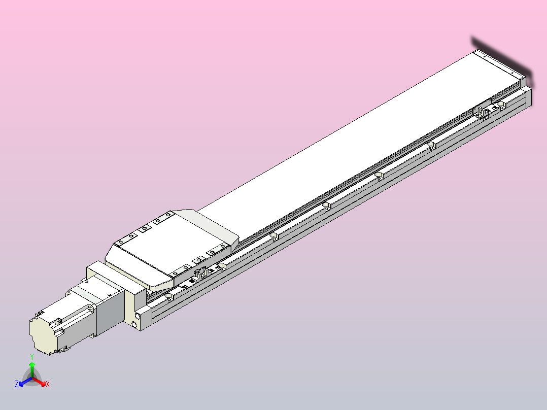 滚珠丝杠直线轴内置导轨TPA-GCR-170-2510C-L800-M-M75-N3正等轴测图