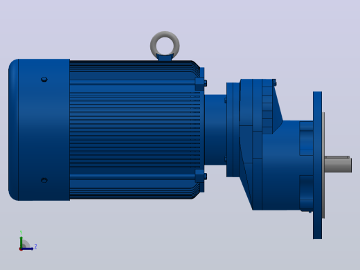 RXF67法兰轴伸式安装斜齿轮减速机RX67-Y4-4P-112M-M1-0°-Φ250左视缩略图