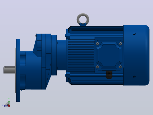 RXF67法兰轴伸式安装斜齿轮减速机RX67-Y4-4P-112M-M1-0°-Φ250右视缩略图