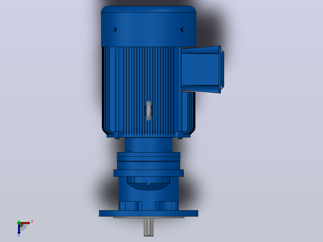 RXF67法兰轴伸式安装斜齿轮减速机RX67-Y4-4P-112M-M1-0°-Φ250俯视图