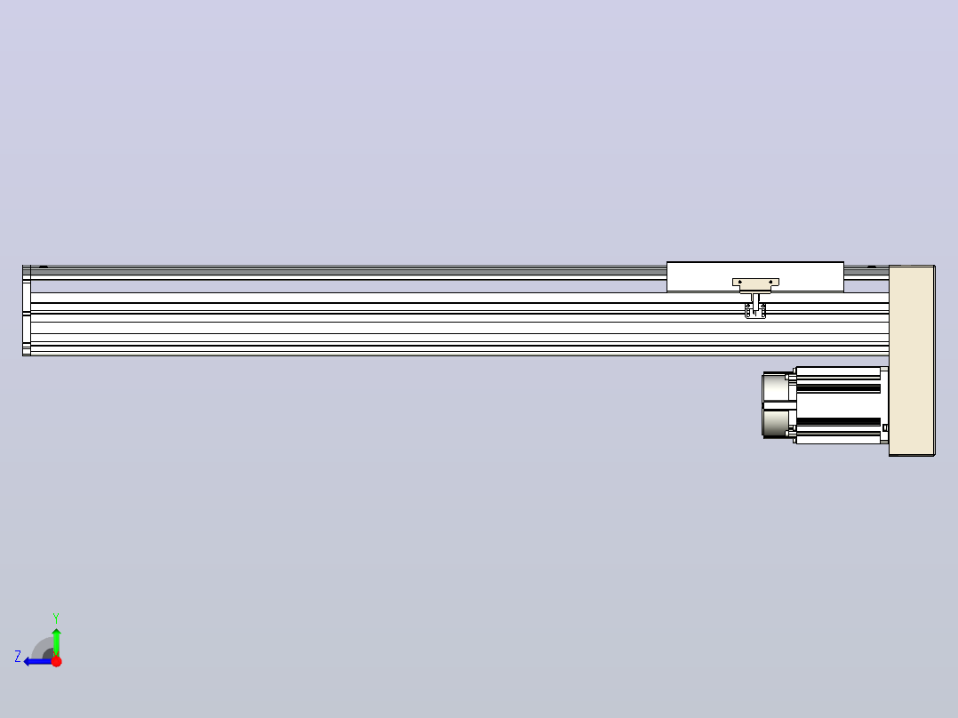日规模组半封闭丝杆TPA-HNR-220D-3210C-L750-MP-Y-P1K-N3右视图