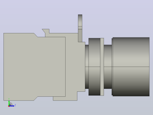 按钮开关 OMRON A22L-TR-24A-11M左视缩略图