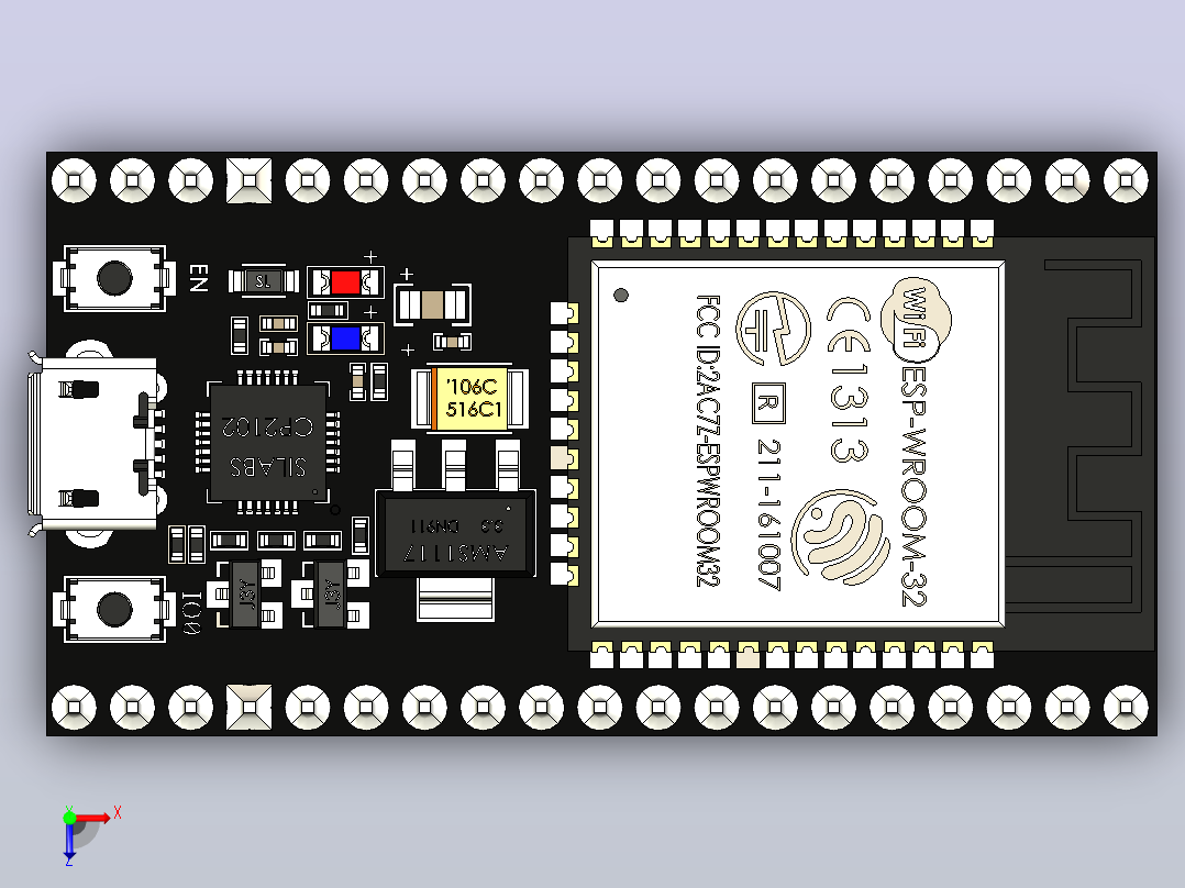 ESP32芯片俯视图