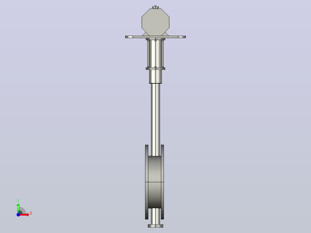 Dt673H(F)-25C.P.R.V[DN100]蝶阀，阀，风阀前视图