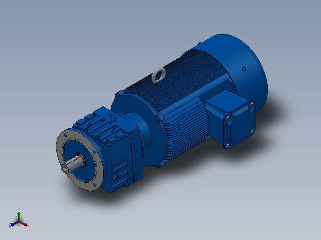 RF77法兰轴伸式安装斜齿轮减速机RF77-YVB11-4P-160M-M1-0°-Φ250主视图