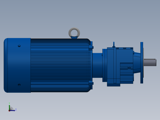 RF77法兰轴伸式安装斜齿轮减速机RF77-YVB11-4P-160M-M1-0°-Φ250左视缩略图