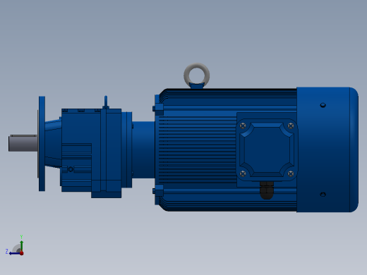 RF77法兰轴伸式安装斜齿轮减速机RF77-YVB11-4P-160M-M1-0°-Φ250右视缩略图