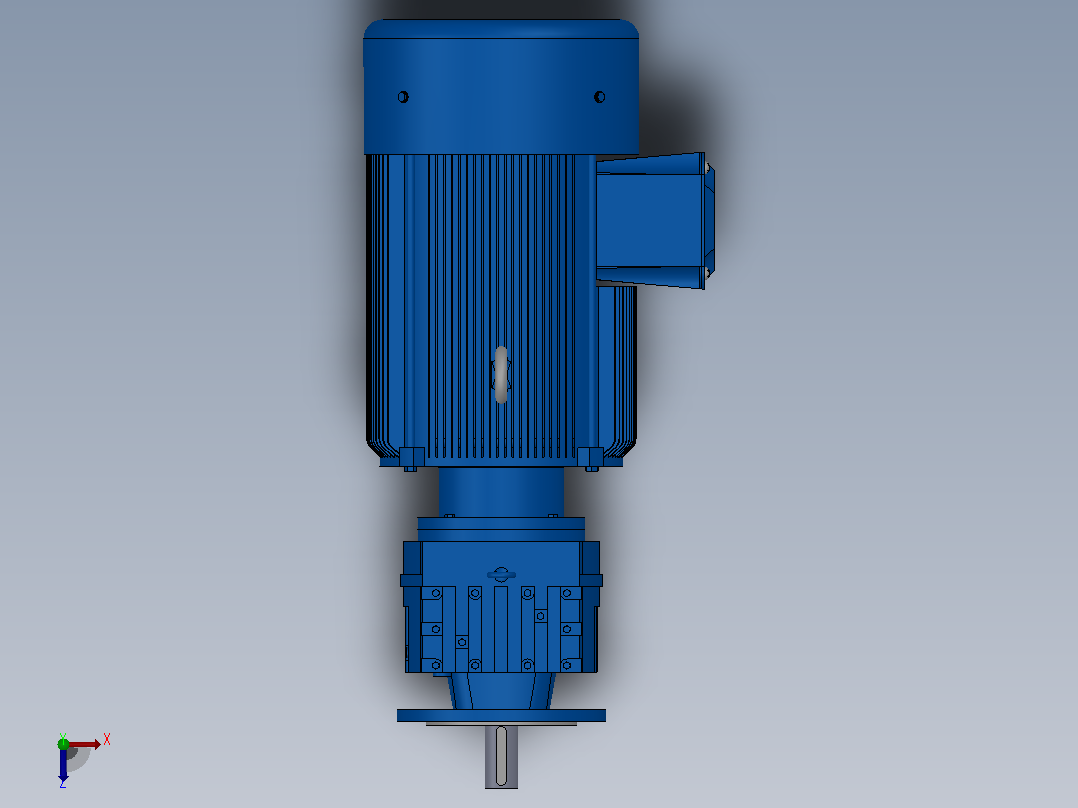 RF77法兰轴伸式安装斜齿轮减速机RF77-YVB11-4P-160M-M1-0°-Φ250俯视图