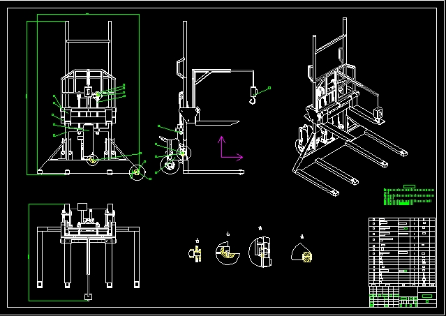 两用堆高机三维SW+二维CAD