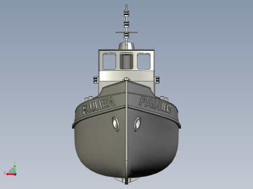 拖轮模型11后视缩略图