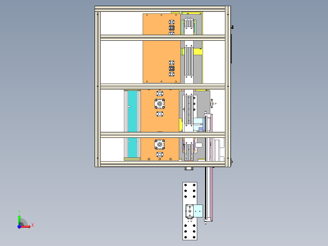 自动软包电芯极耳短路测试精切一体机sw17可编辑前视图