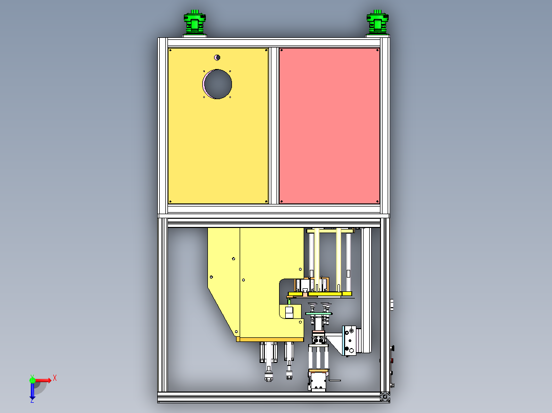 自动软包电芯极耳短路测试精切一体机sw17可编辑俯视图
