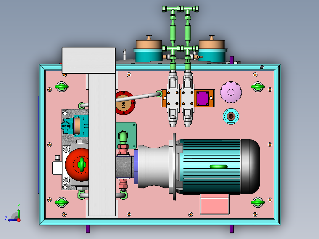 详细液压站sw2020可编辑右视图