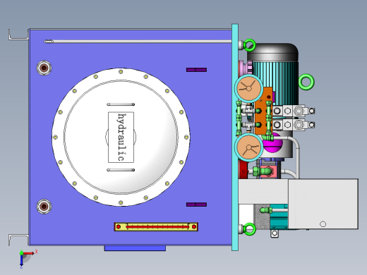 详细液压站sw2020可编辑俯视缩略图