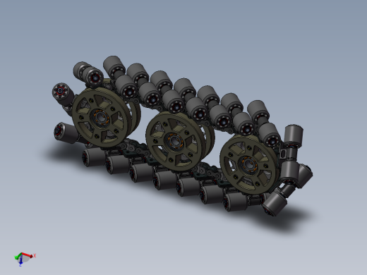 麦克纳姆轮履带图纸模型全方位轮三维3D机械设计图AA036