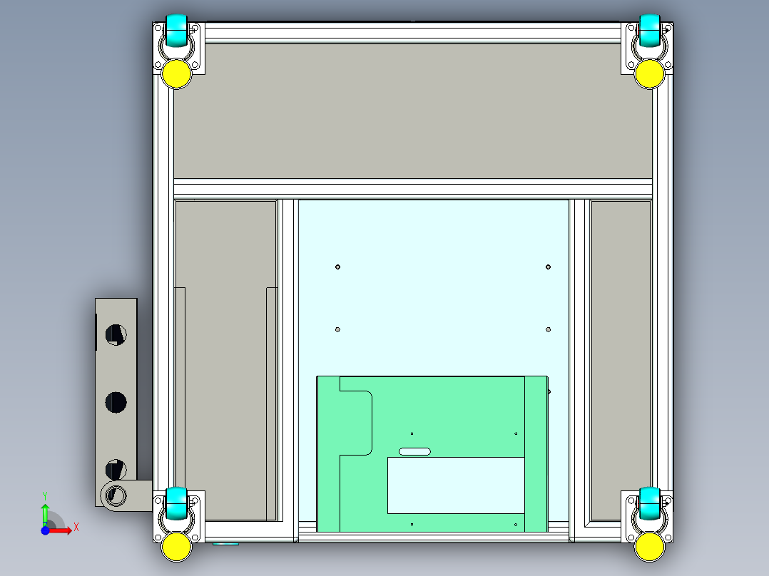 平面度激光检测设备3D模型前视图