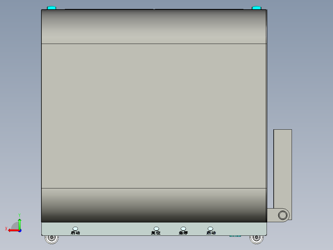 平面度激光检测设备3D模型后视图
