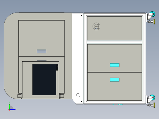 平面度激光检测设备3D模型左视缩略图