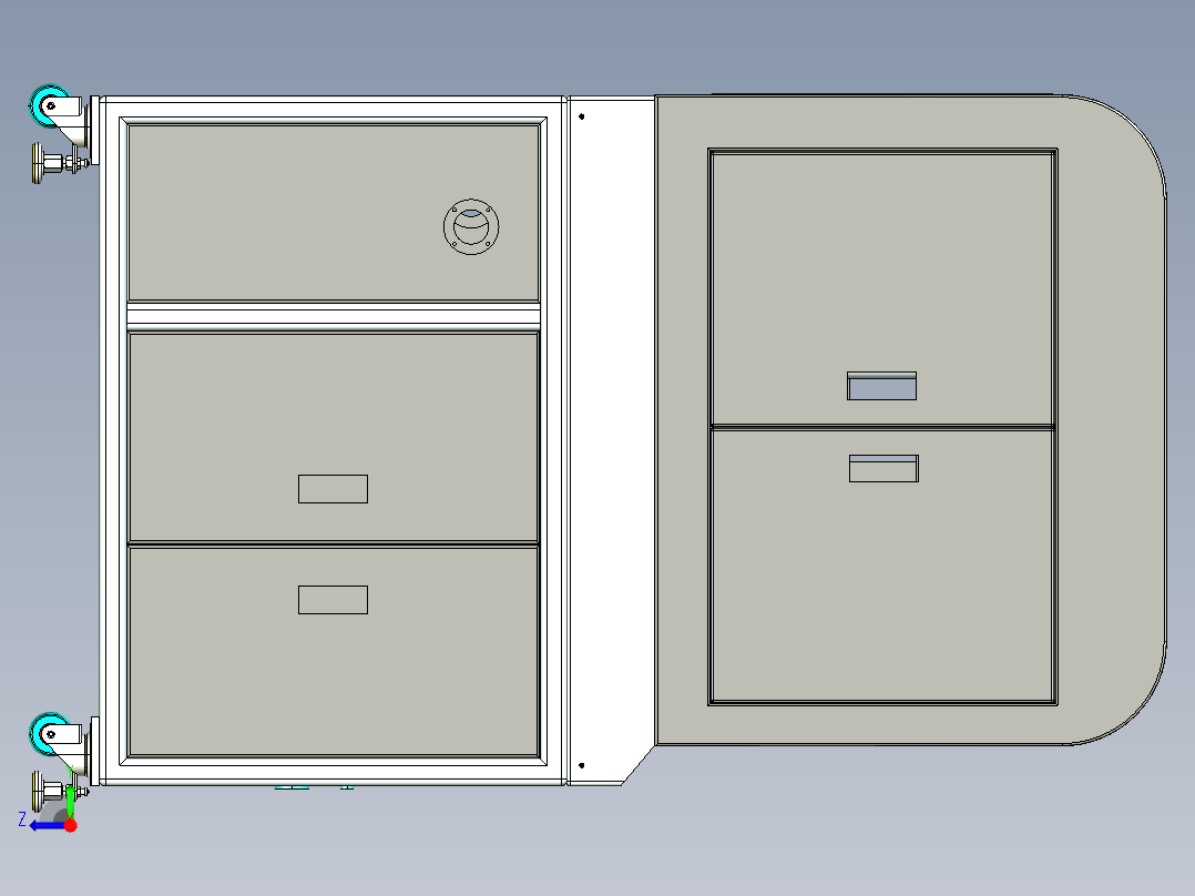 平面度激光检测设备3D模型右视图
