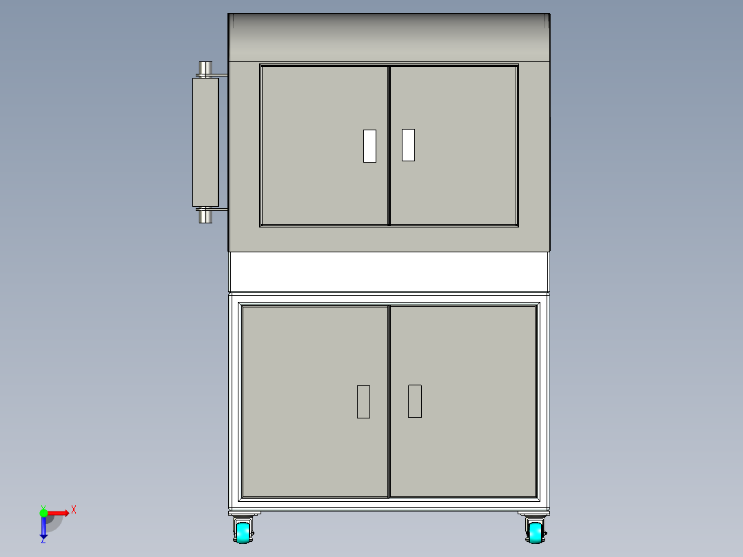 平面度激光检测设备3D模型俯视图