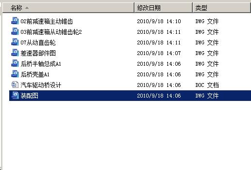 汽车驱动桥设计 包含CAD图纸说明文档参考资料素材