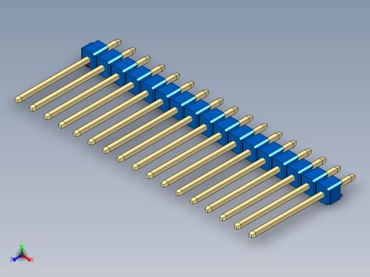 彩色公头100mil（2.54mm）系列-DS1021_blue_1x17p_100mil_Type5_rev1.0