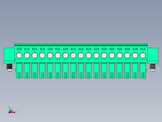 DEGSON 15EDG（公头） 3.5mm 螺钉锁紧，插拔式接线端子 FullPack-15EDGKM-3.5-17P-14-00AH前视缩略图