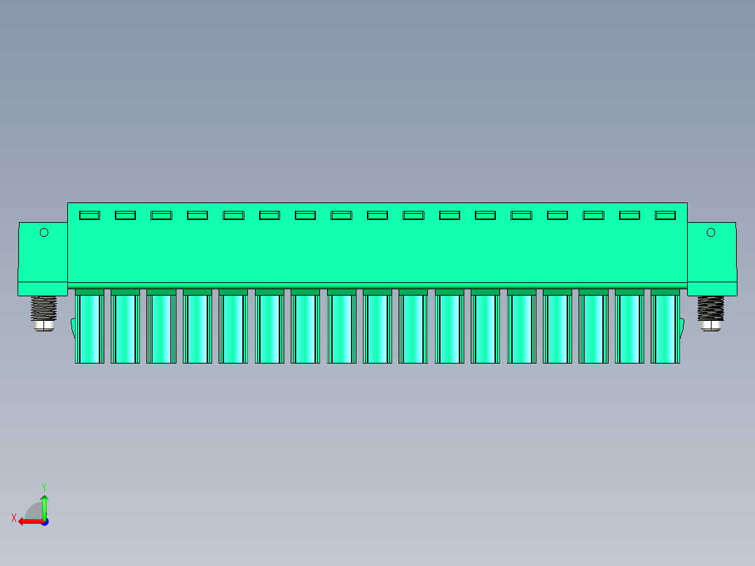DEGSON 15EDG（公头） 3.5mm 螺钉锁紧，插拔式接线端子 FullPack-15EDGKM-3.5-17P-14-00AH后视图
