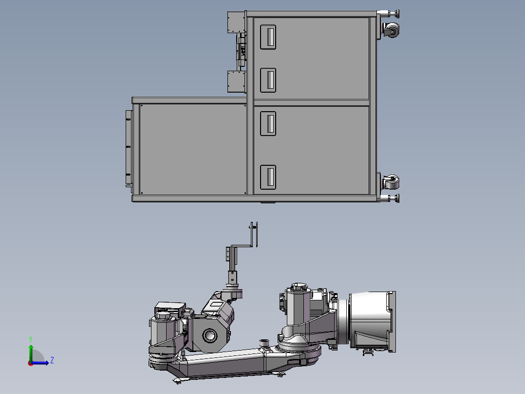 A17苹果手机自动扫码设备左视图
