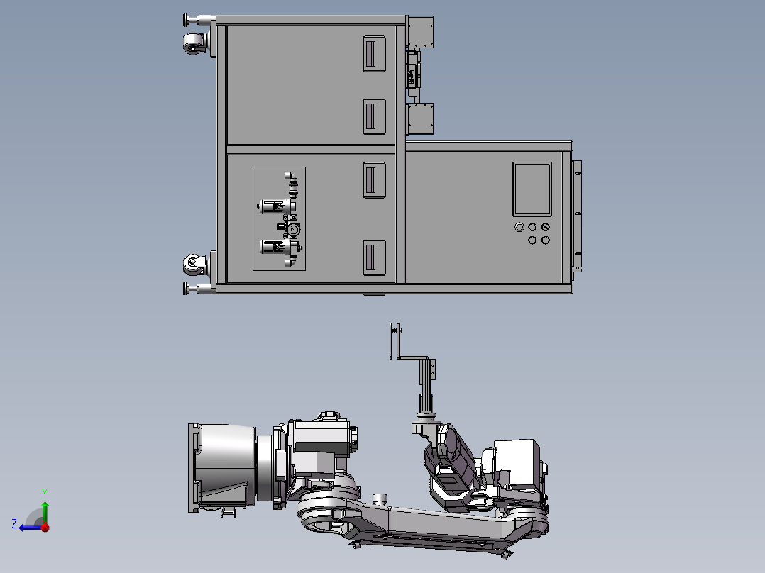 A17苹果手机自动扫码设备右视图